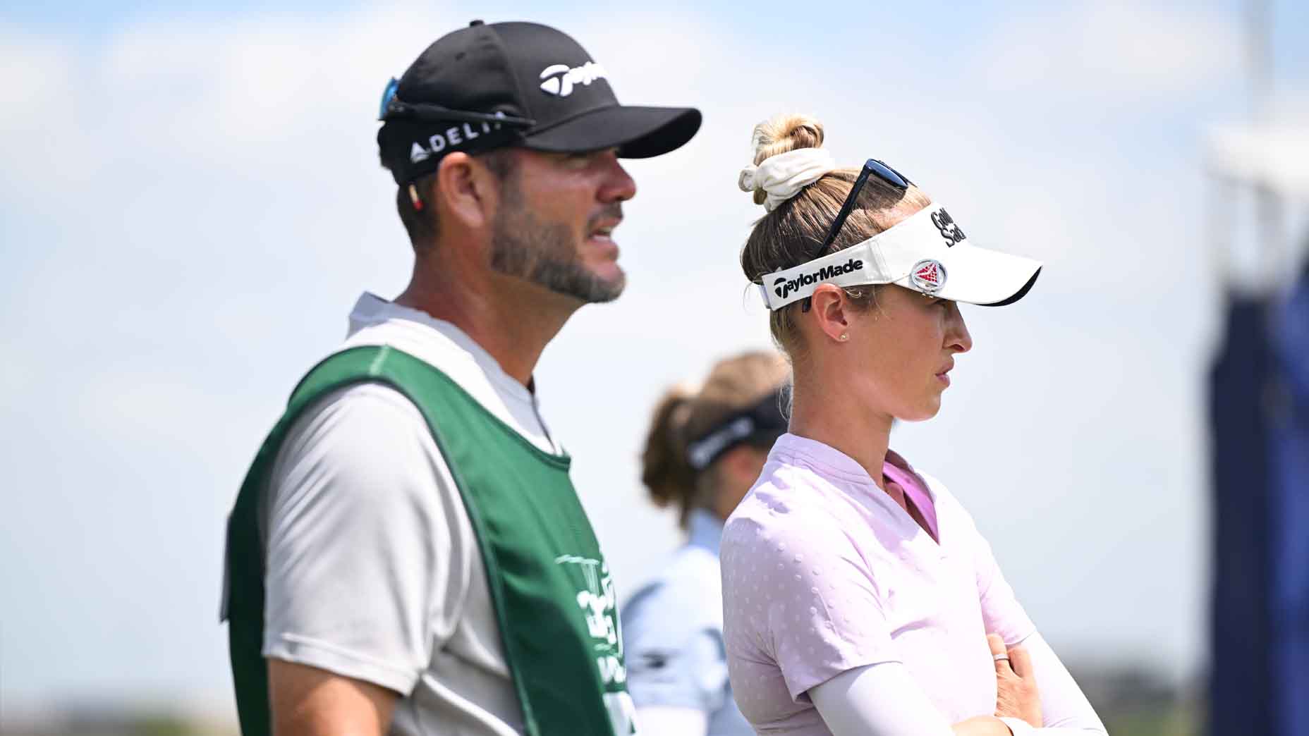 Nelly Korda looks on during the third round of the 2025 KPMG Women's PGA Championship.