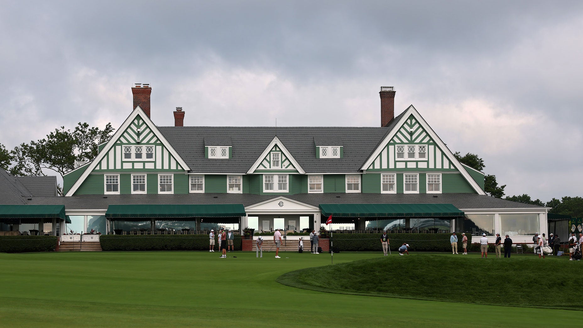 The clubhouse at U.S. Open host site Oakmont Country Club