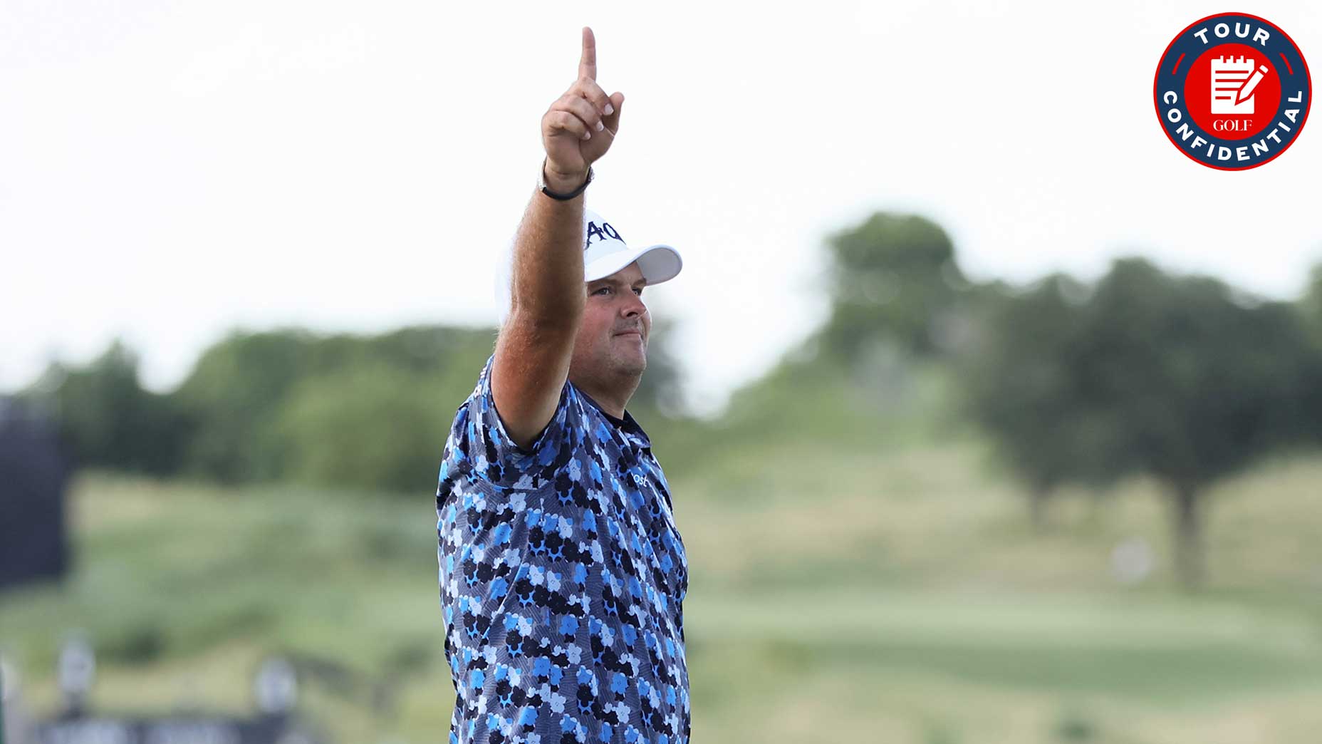 Patrick Reed celebrates after winning LIV Golf Dallas on Sunday.