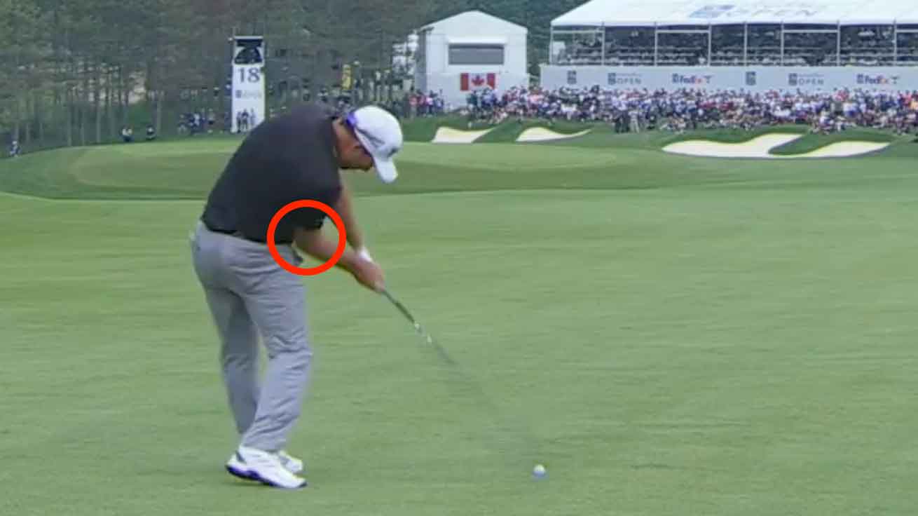 ryan fox hitting the 3-wood that won him the canadian open