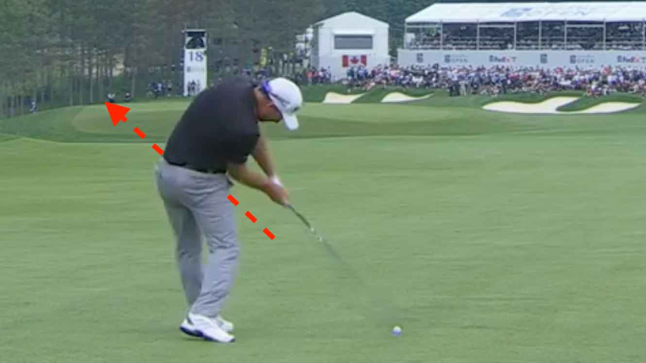 ryan fox hitting the 3-wood that won him the canadian open