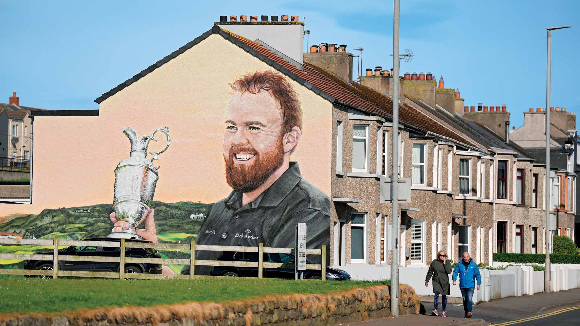 The new Shane Lowry mural in Portrush.
