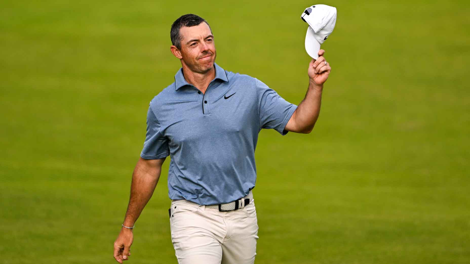 Rory McIlroy on No. 18 at Royal Portrush.