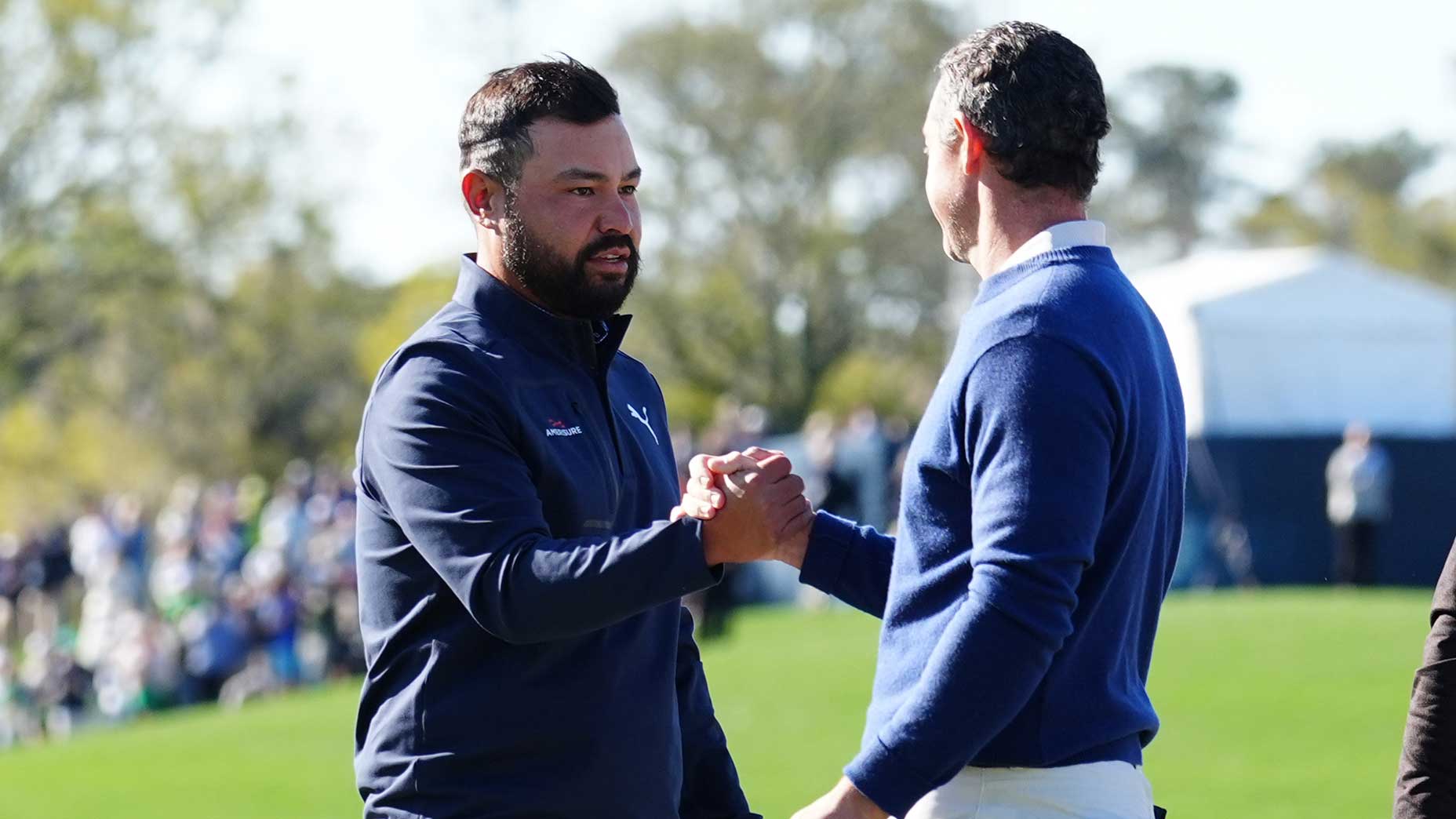 jj spaun and rory mcilroy at the 2025 players championship