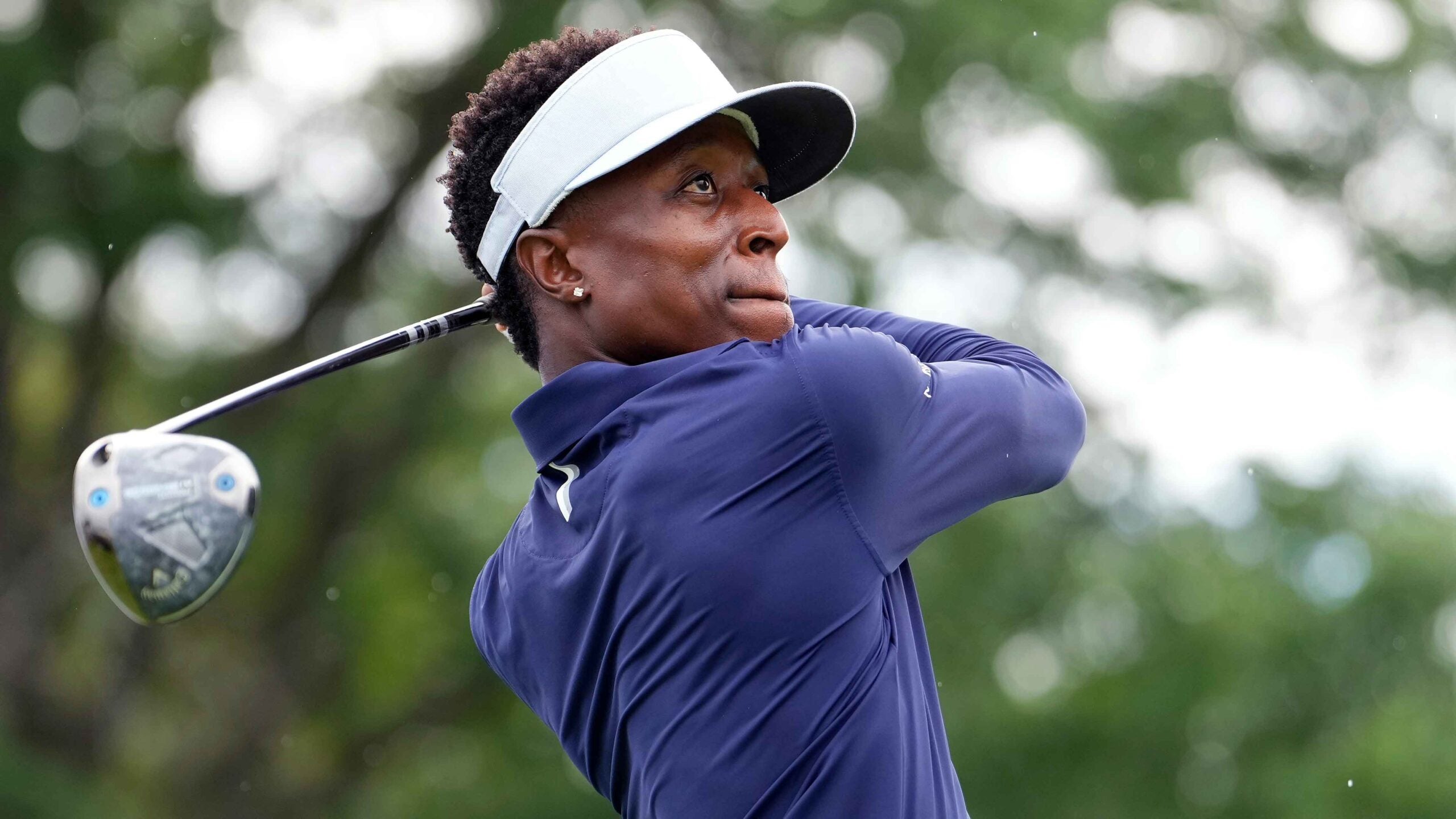 Joe Hooks hititng shot during the second round of the Rocket Classic 2025 at Detroit Golf Club