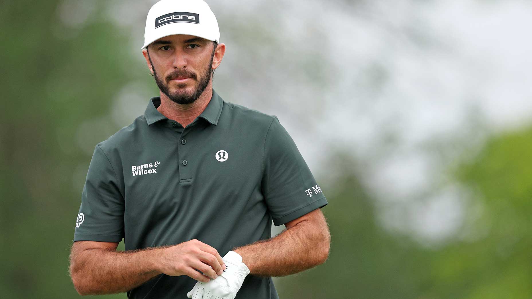 Max Homa walks off the tee box during the first round of the 3M Open on Thursday in Blaine, Minn.