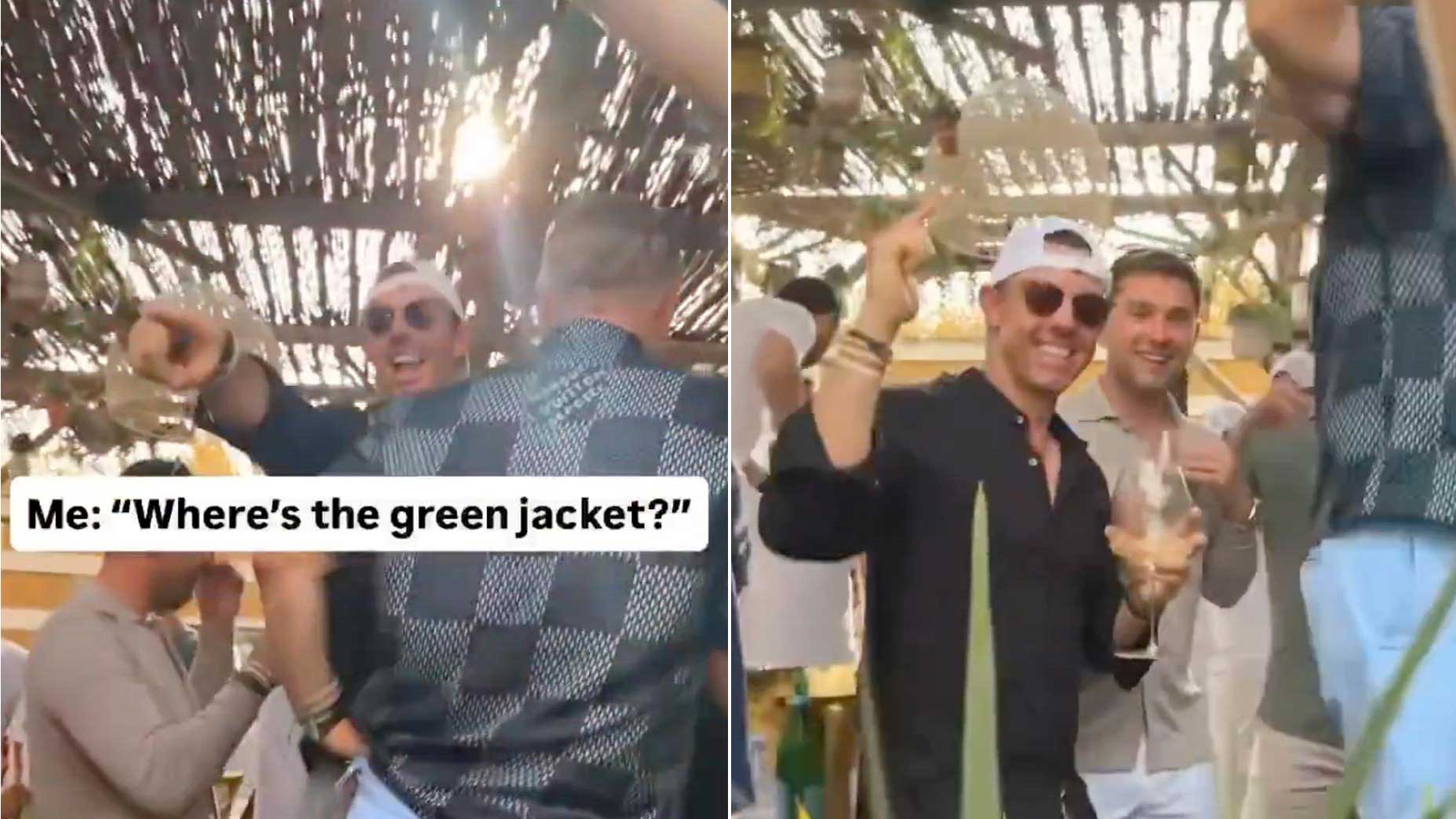 Rory McIlroy makes a gren jacket boast in viral video in Saint Tropez, France.