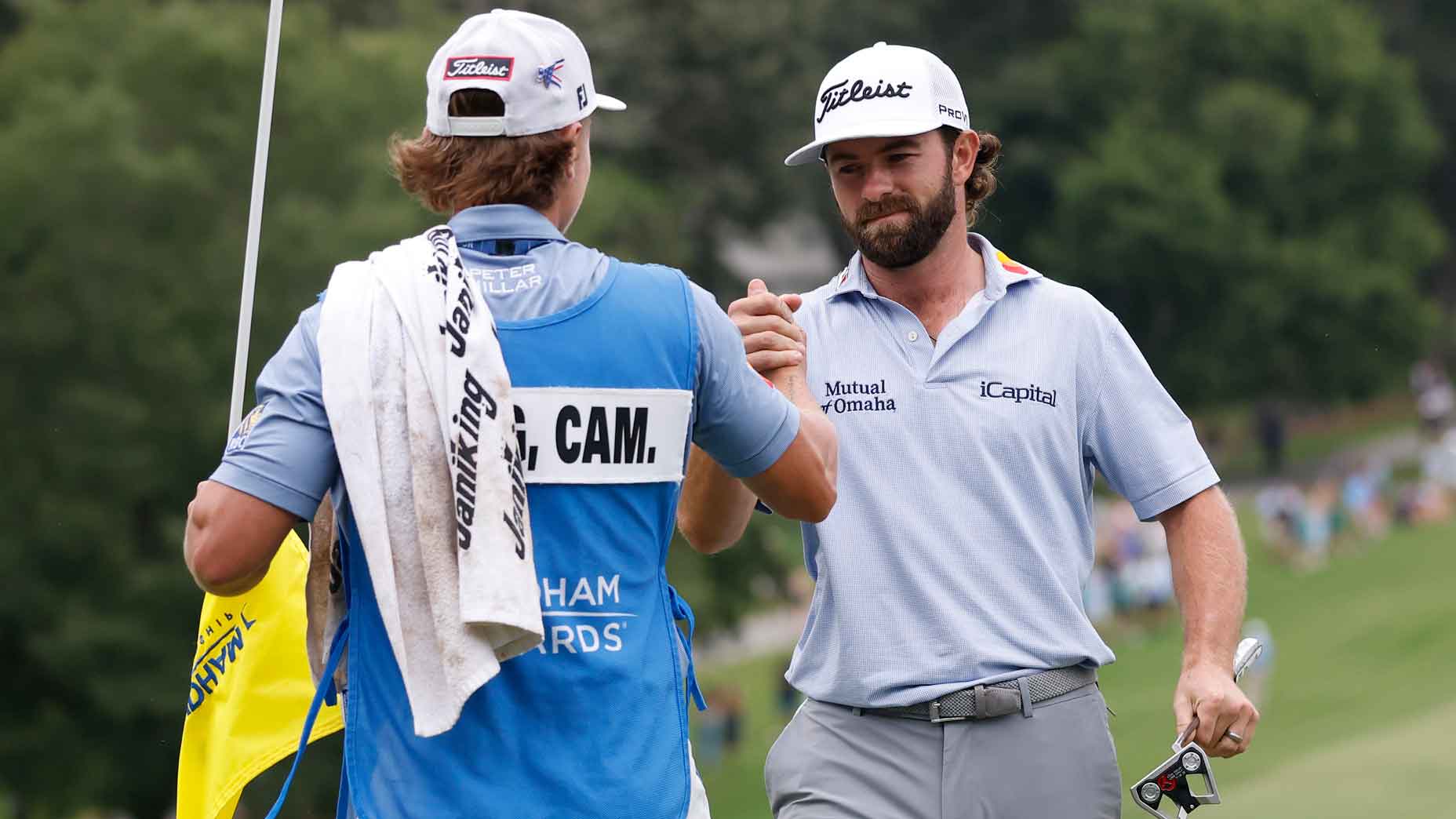 Cameron Young and his caddie Kyle Sterbinsky.