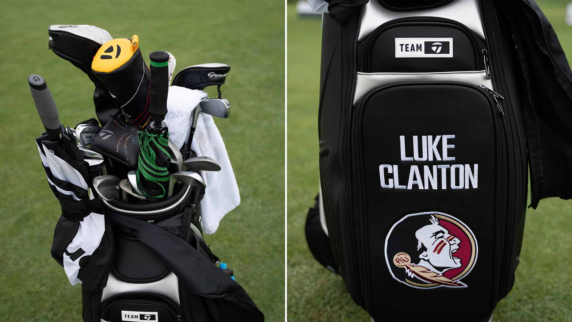 Luke Clanton's golf bag at the Travelers Championship.