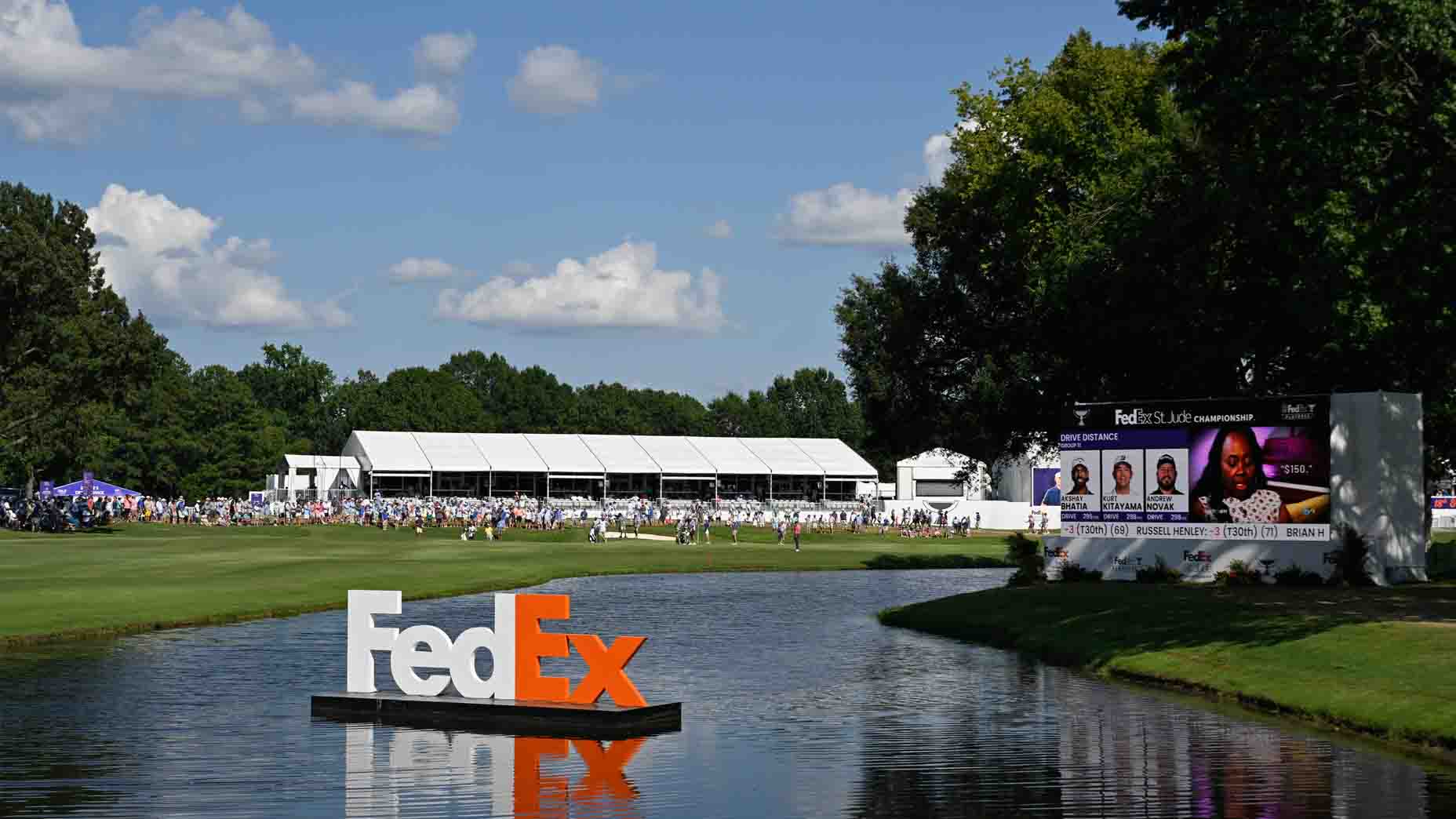 The FedEx Cup sign at TPC Southwind