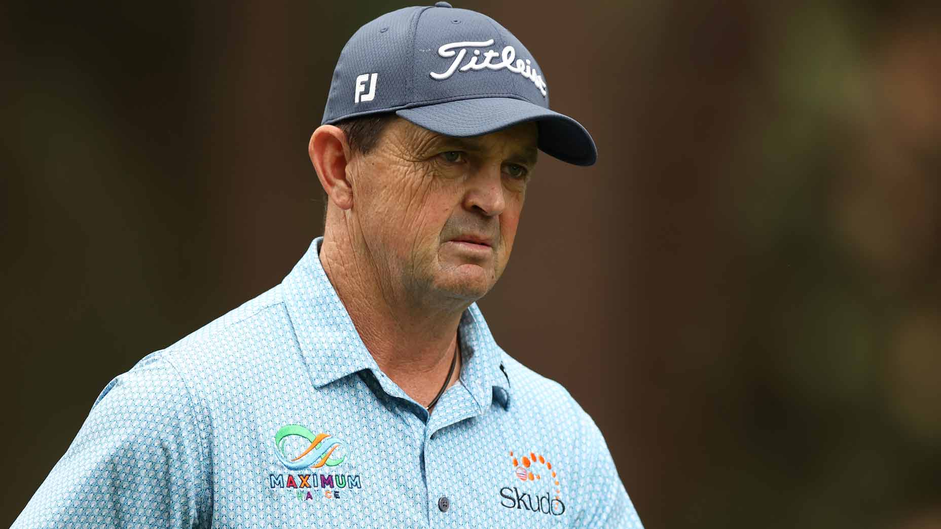 Greg Chalmers, who got a DQ at the 2025 Boeing Classic, pictured during the 2025 Senior Open Championship.