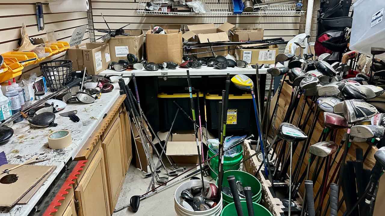 the club repair center at Moorland Road Golf Center