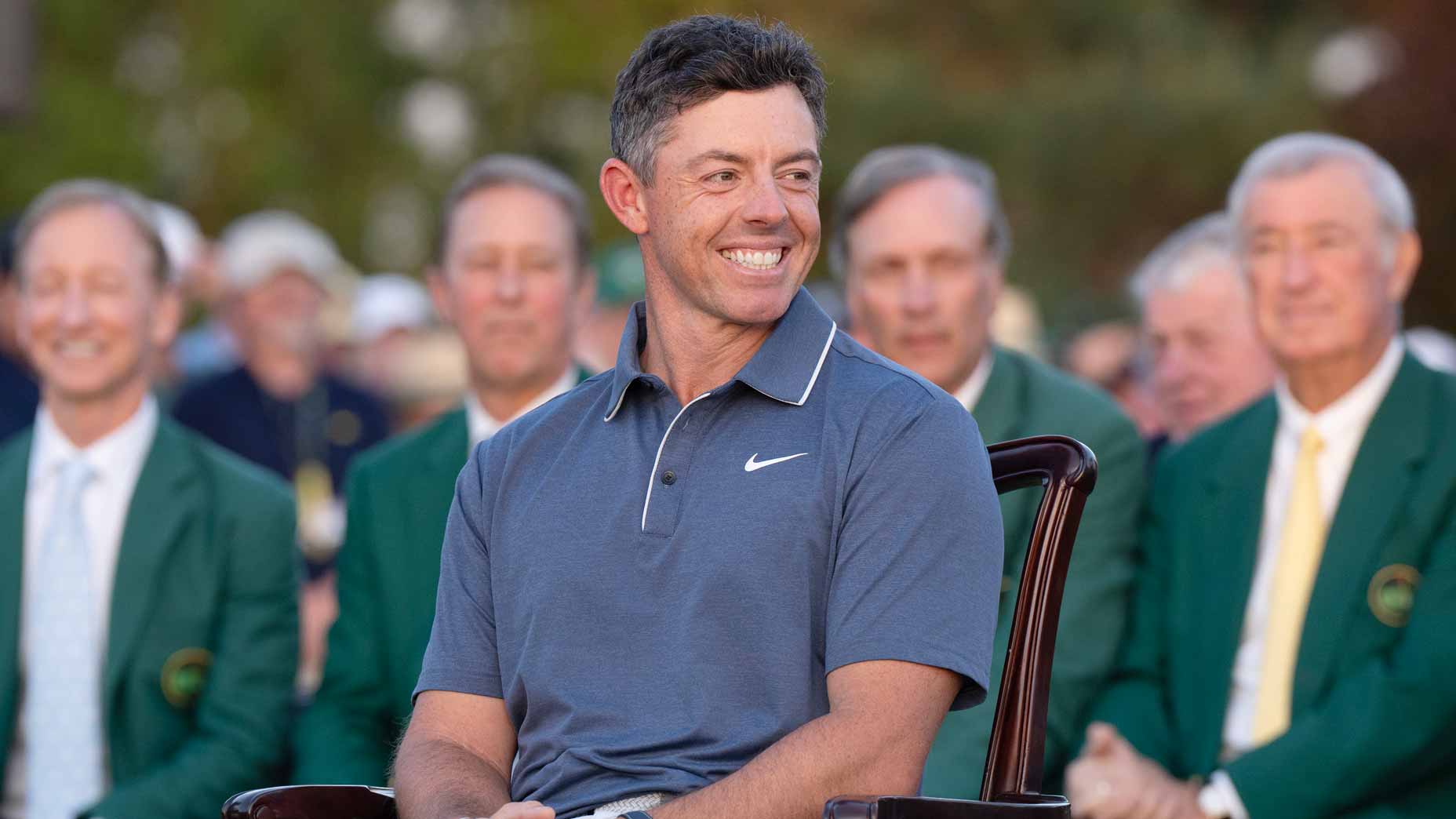 Rory McIlroy's Masters good luck charm: McIlroy during green jacket ceremony at Augusta National in 2025.