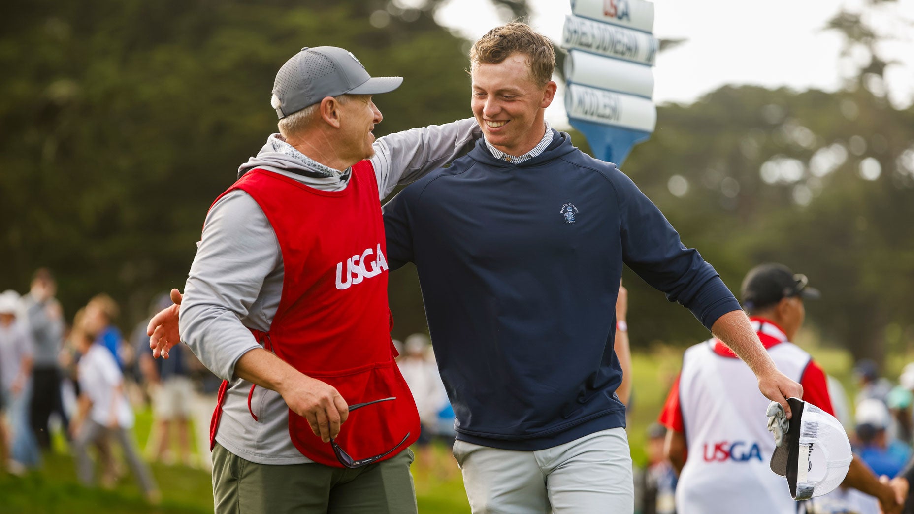 Niall Shiels-Donegan celebrates at the 2025 U.S. Amateur