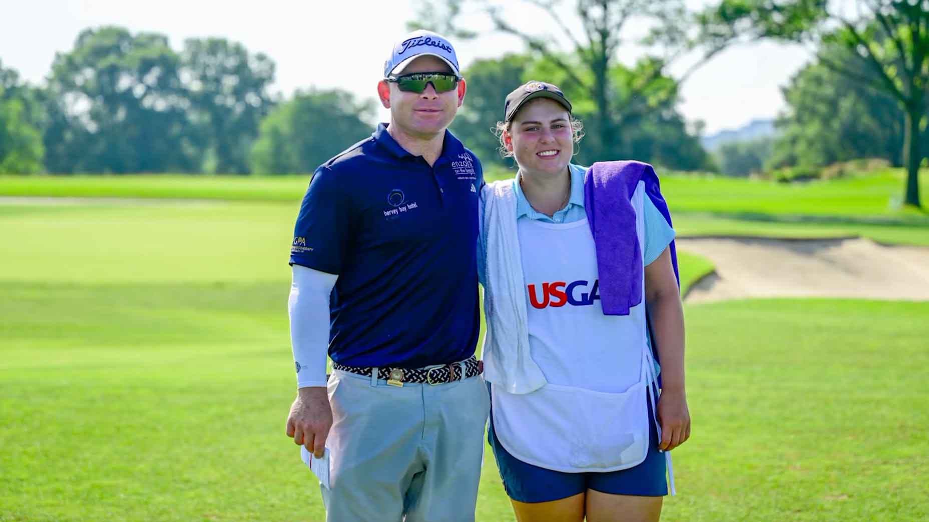Andie greenberg and Lachlan wood at 2025 U.S. Adaptive Open