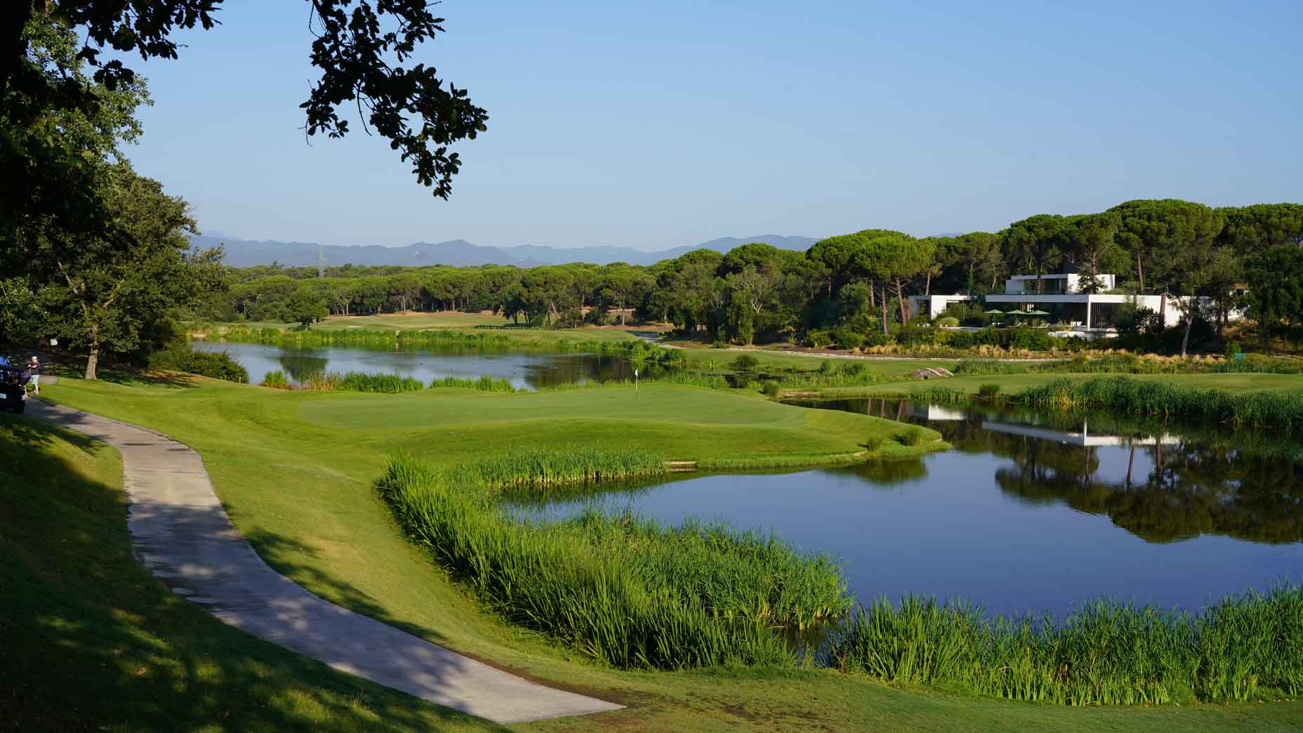 A general view the 13th green, Stadium Course at Camiral Golf & Wellness on June 27, 2025 in Girona, Spain. Camiral Golf & Wellness will host the 2031 Ryder Cup.