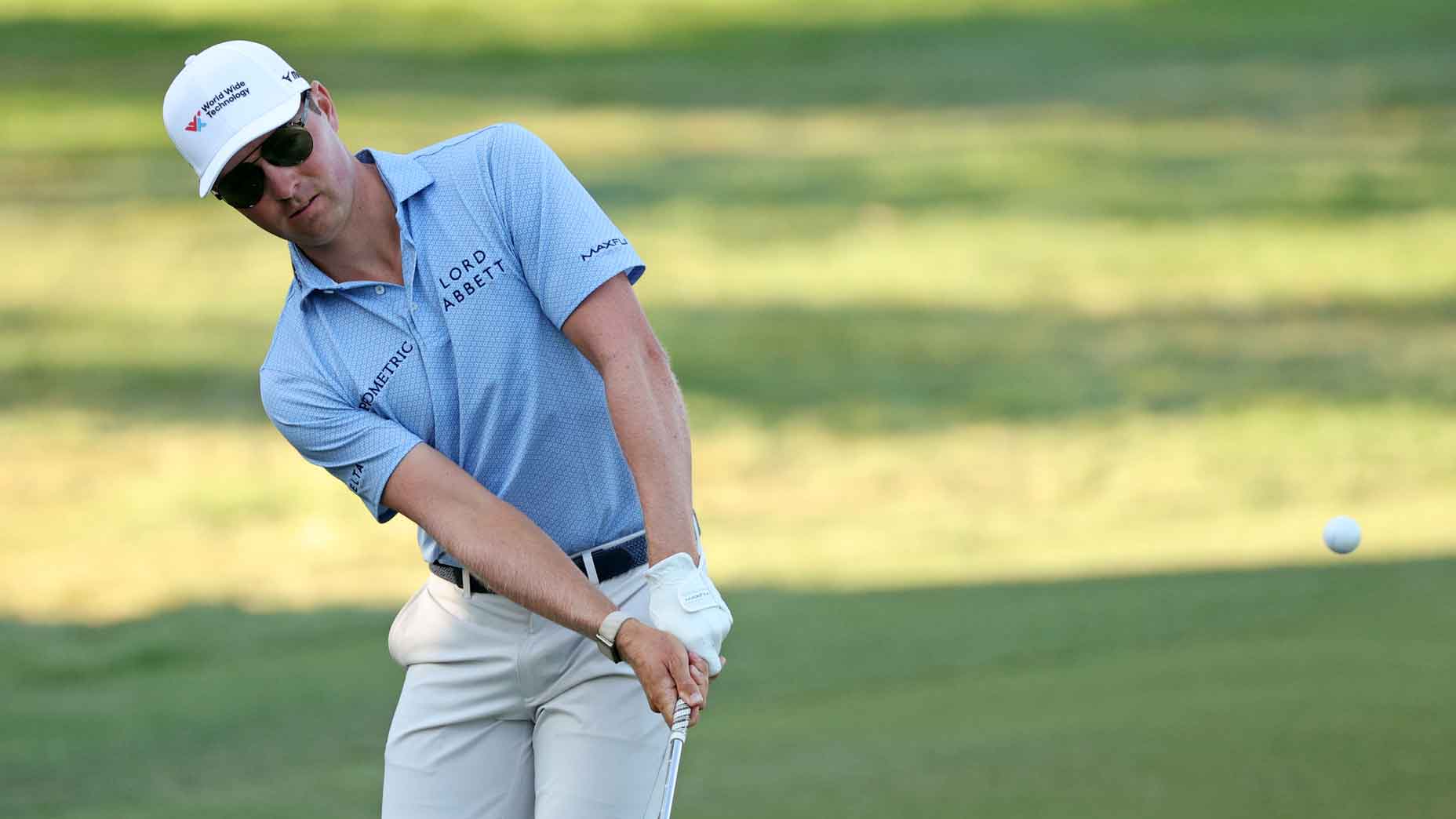 ben griffin hits a chip shot during the 2025 procore championship