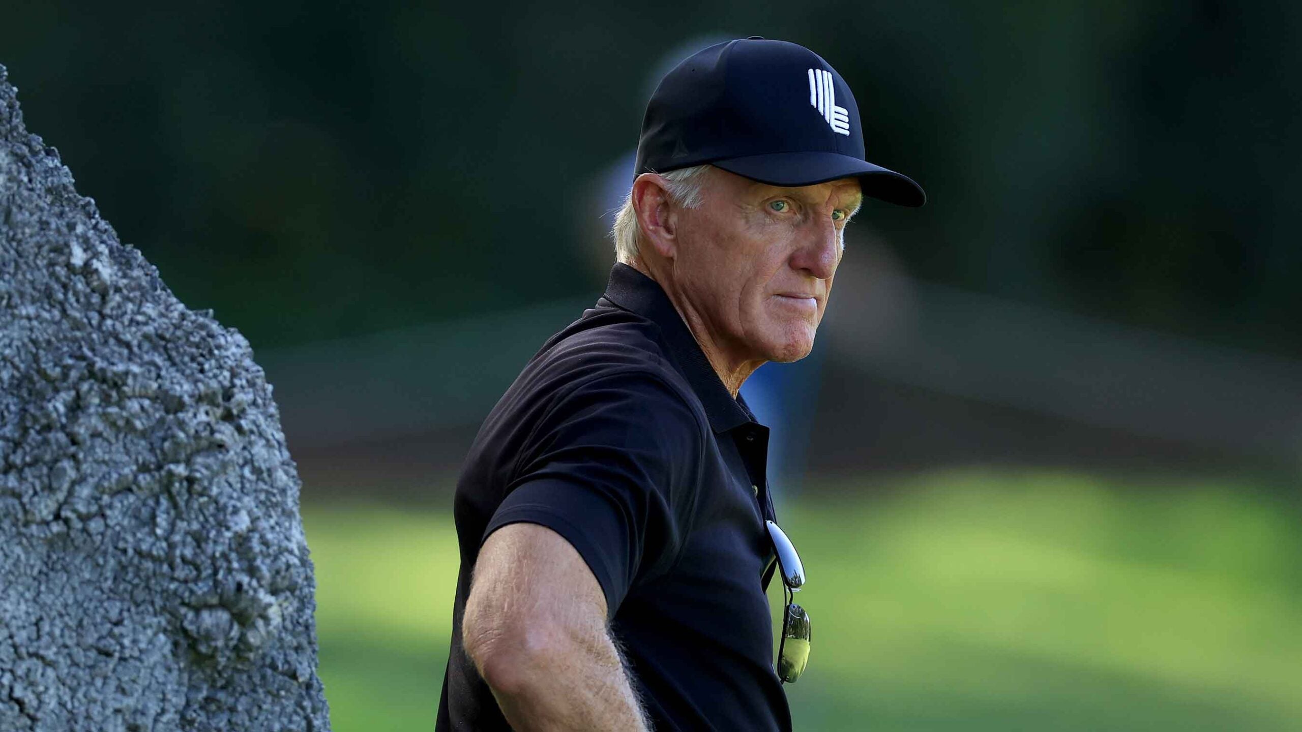 Greg Norman, the ex-CEO of LIV Golf at LIV Golf Andalucia 2025