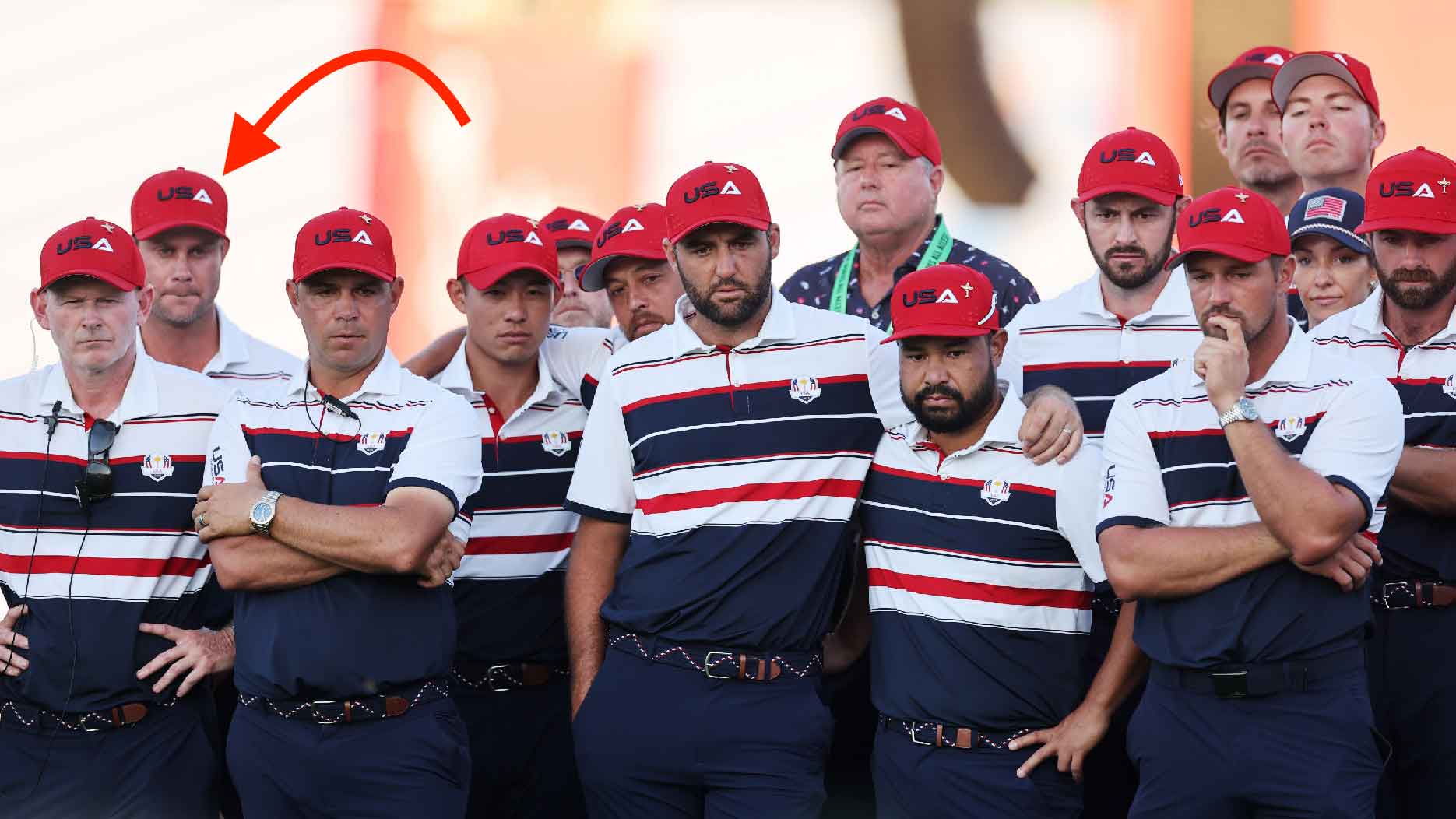 harris english with u.s. team at ryder cup on sunday