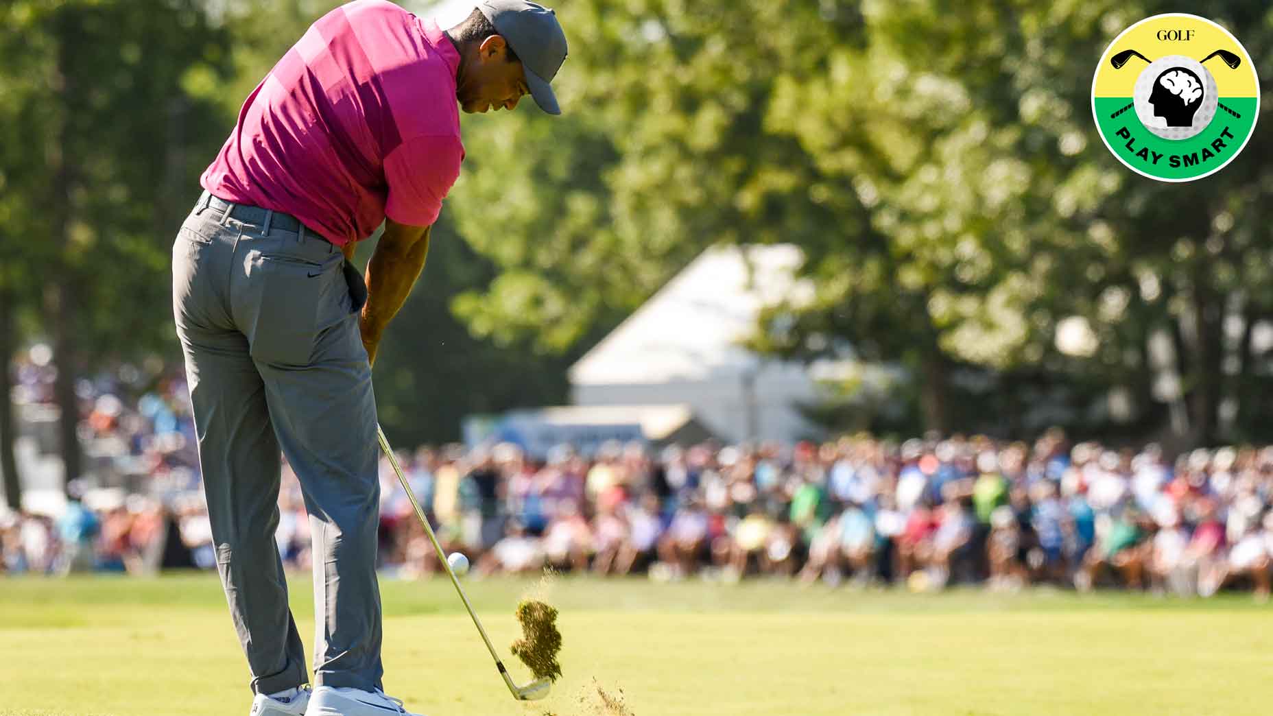 tiger woods swings and makes divot at 2018 dell match play