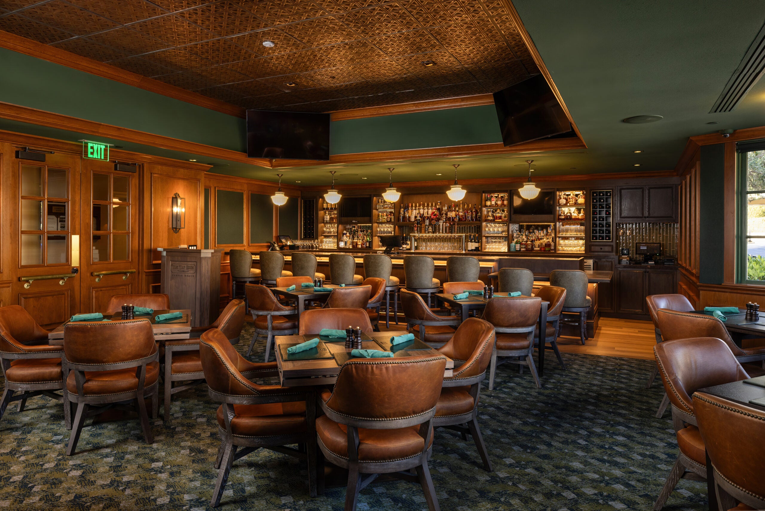 reopened tap room at pebble beach