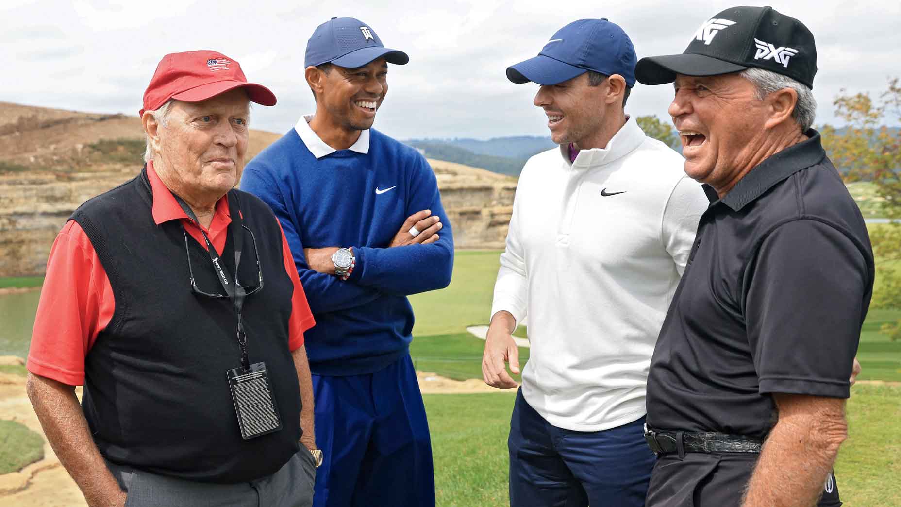 Generations of greats: The Golden Bear, Tiger, Rors and the Black Knight gathered in 2020 for the Payne&rsquo;s Valley Cup at Big Cedar Lodge.