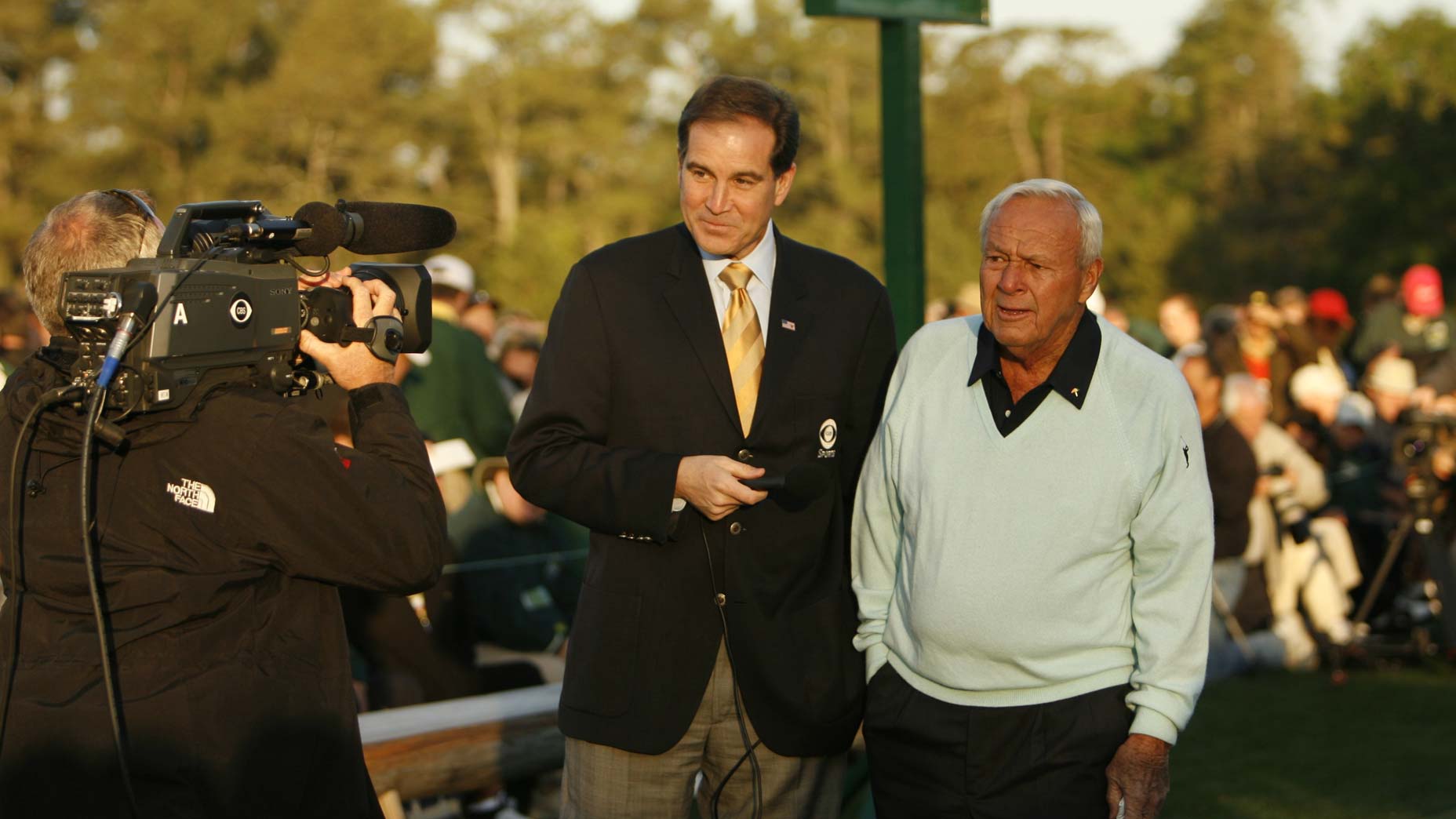 Jim Nantz and Arnold Palmer at the 2007 Masters.