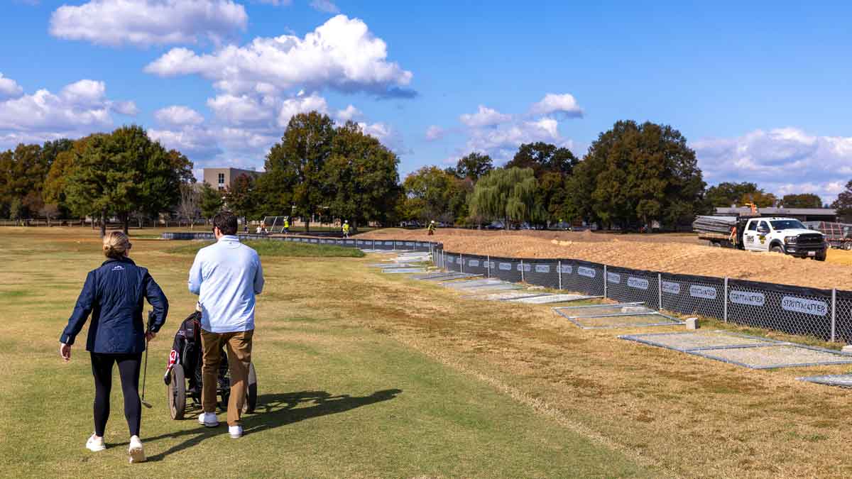 dirt pile at east potomac golf links