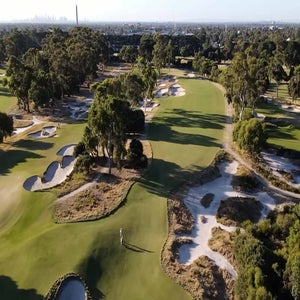an overhead view of victoria golf club in australia outside of melbourne