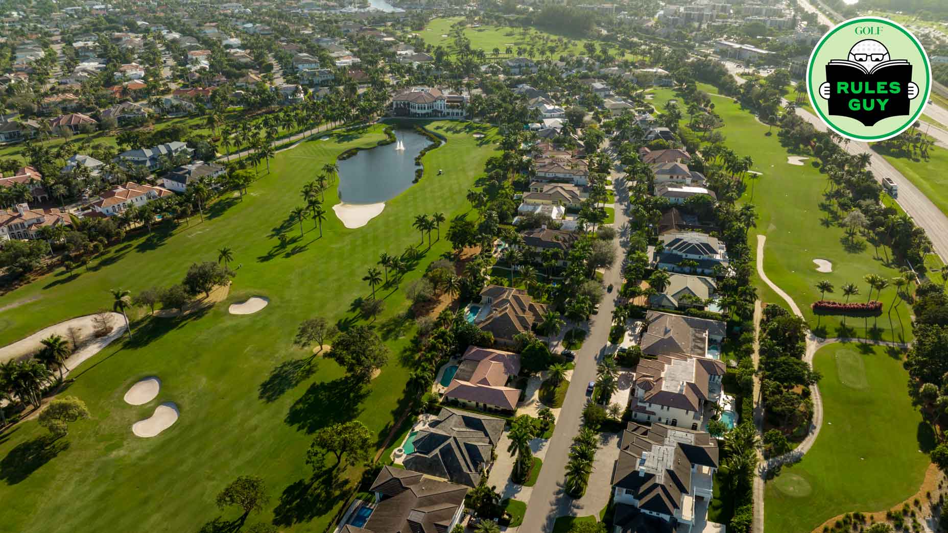 Aerial drone photo luxury real estate in Boca Raton FL