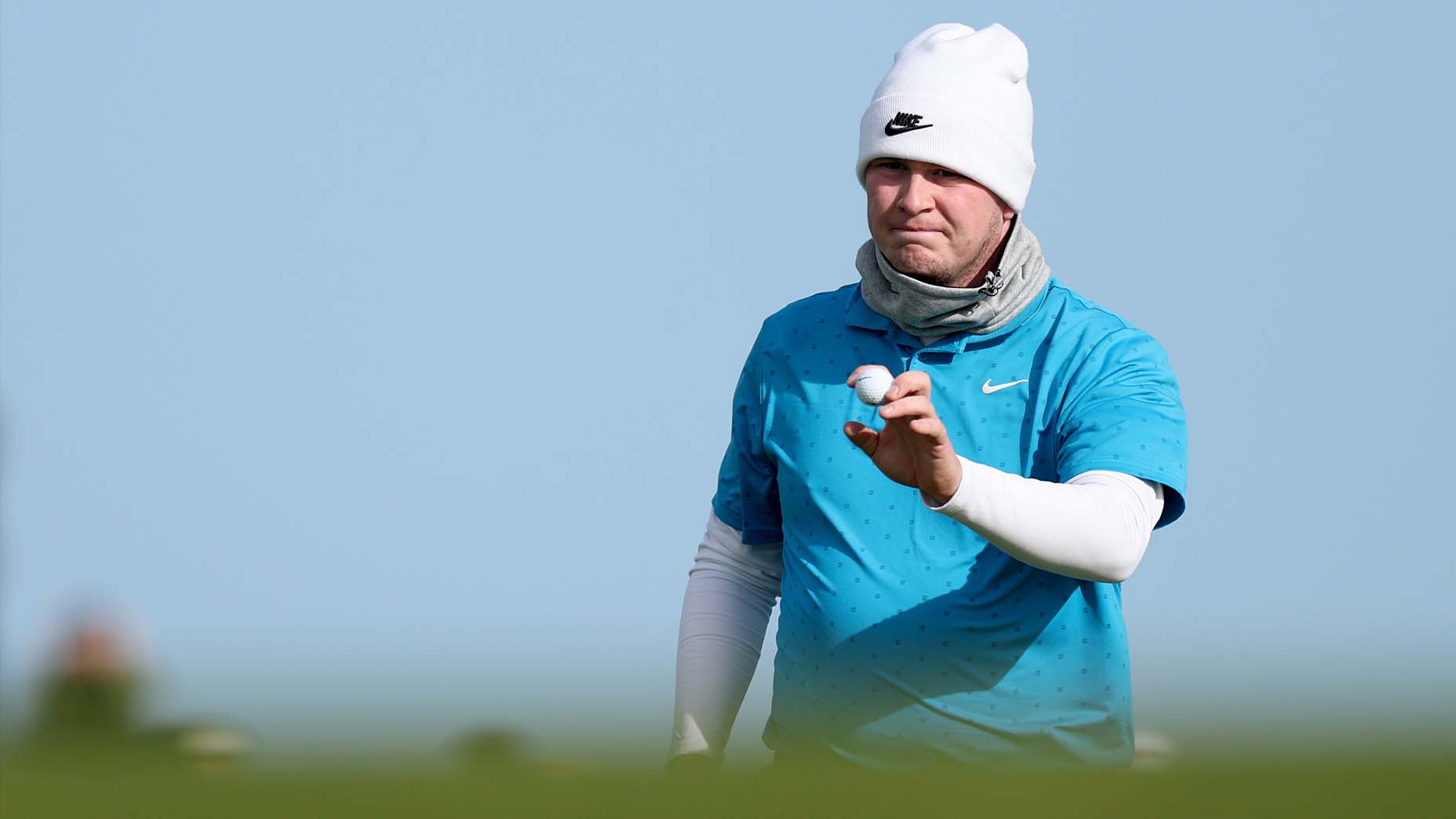Robert MacIntyre acknowledges the crowd at the Alfred Dunhill Links Championship