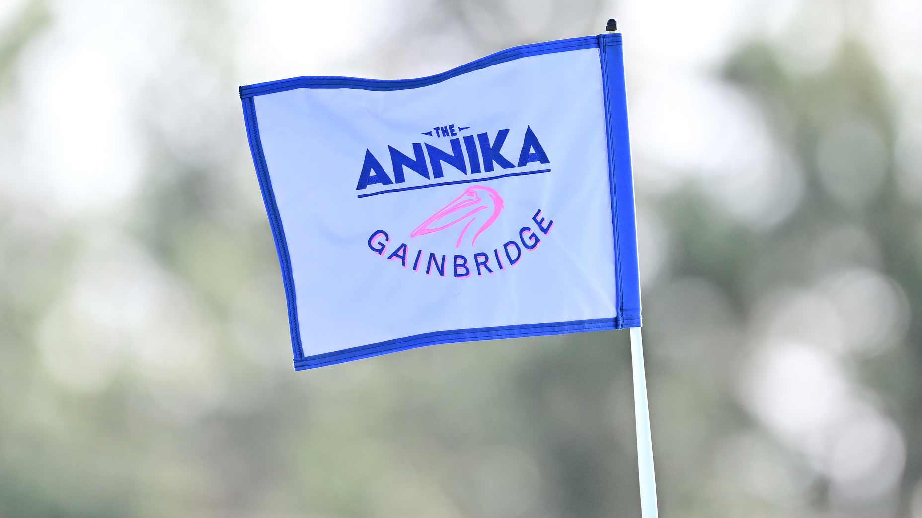 2025 Annika LPGA flagstick during the first roud at Pelican Golf Club.
