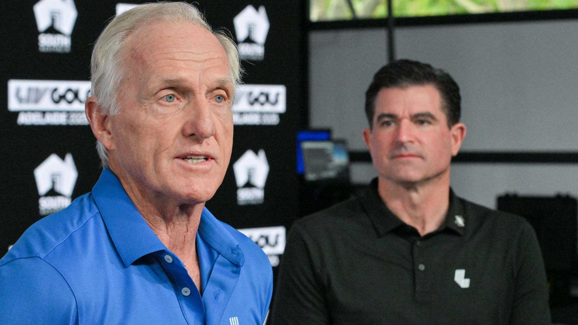 Greg Norman and Scott O'Neil of LIV Golf.