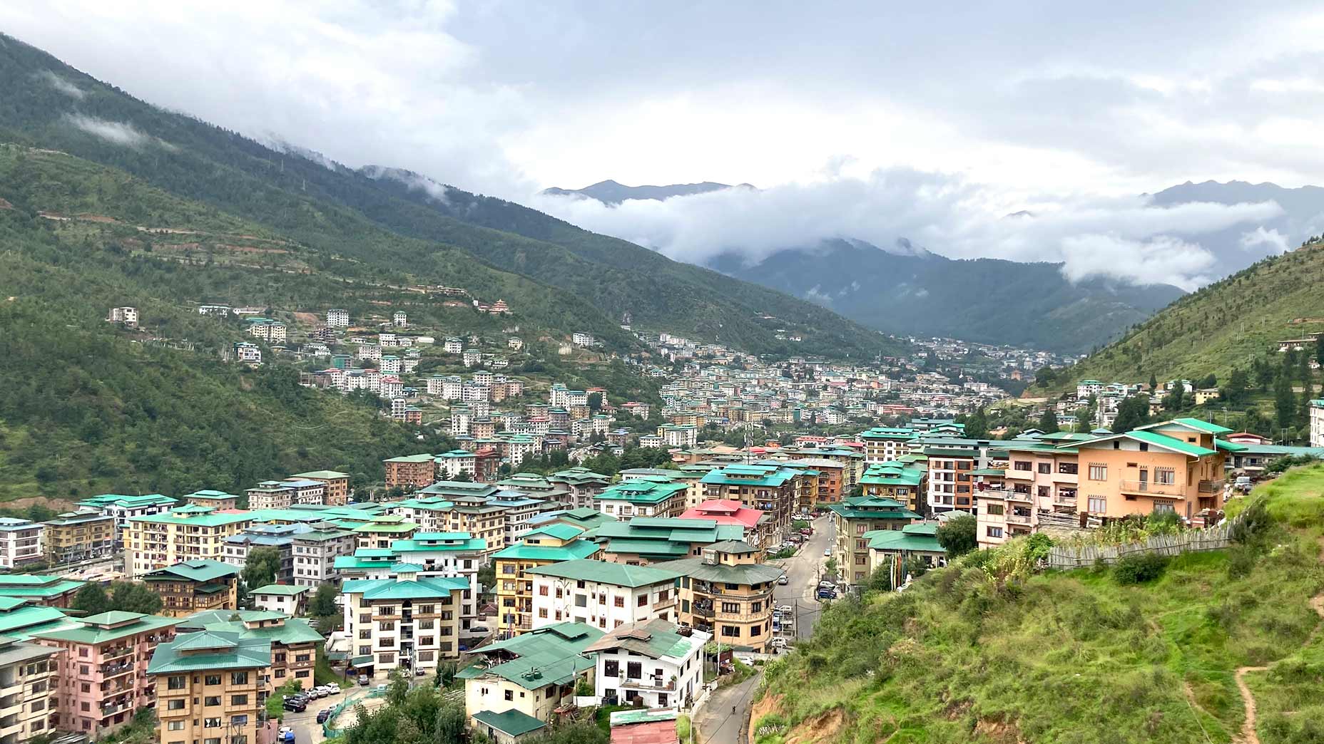 A city view in Bhutan.