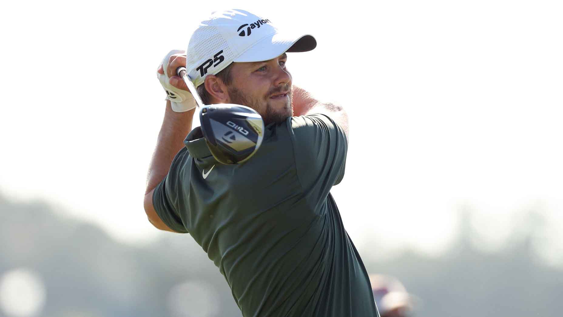 Pierceson Coody of the United States plays his shot from the 13th tee during the final round of The RSM Classic 2025 at Sea Island Resort on November 23, 2025 in St Simons Island, Georgia.