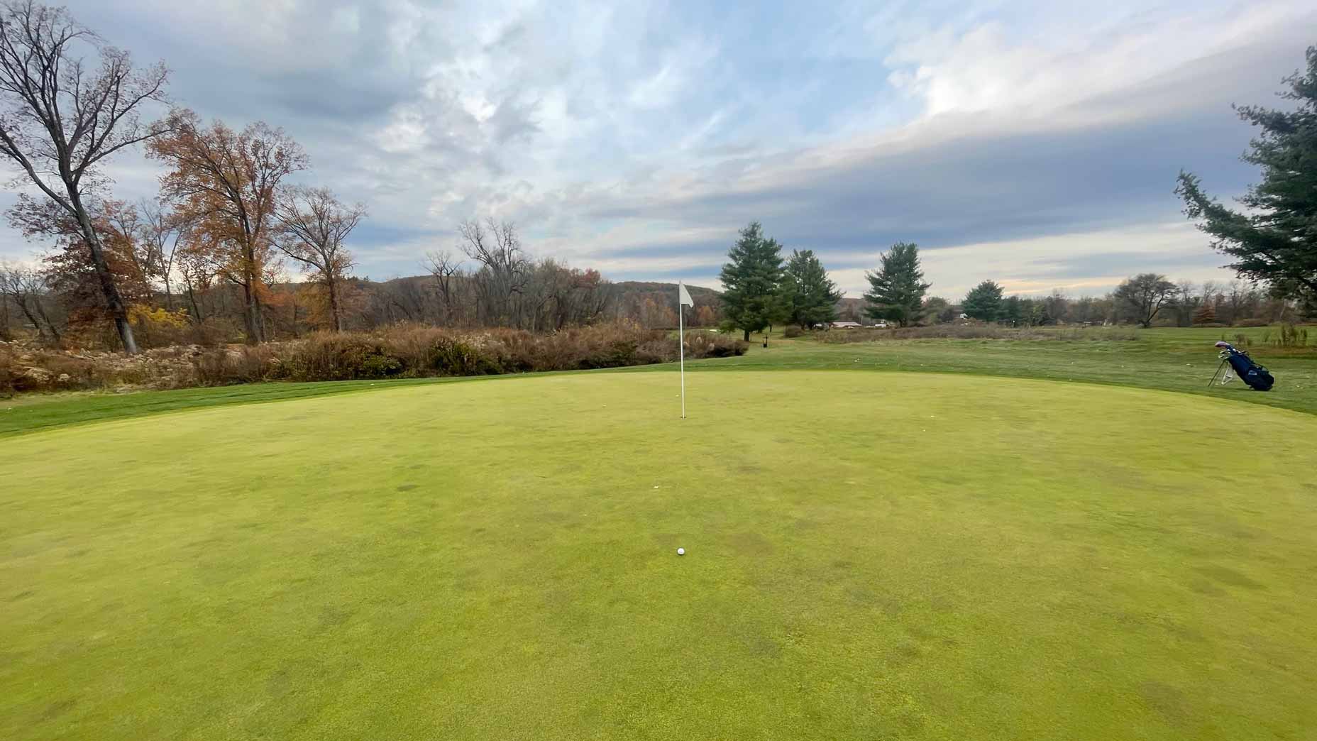 The 1st green at Green Acres Golf Course in Kingston, N.Y.