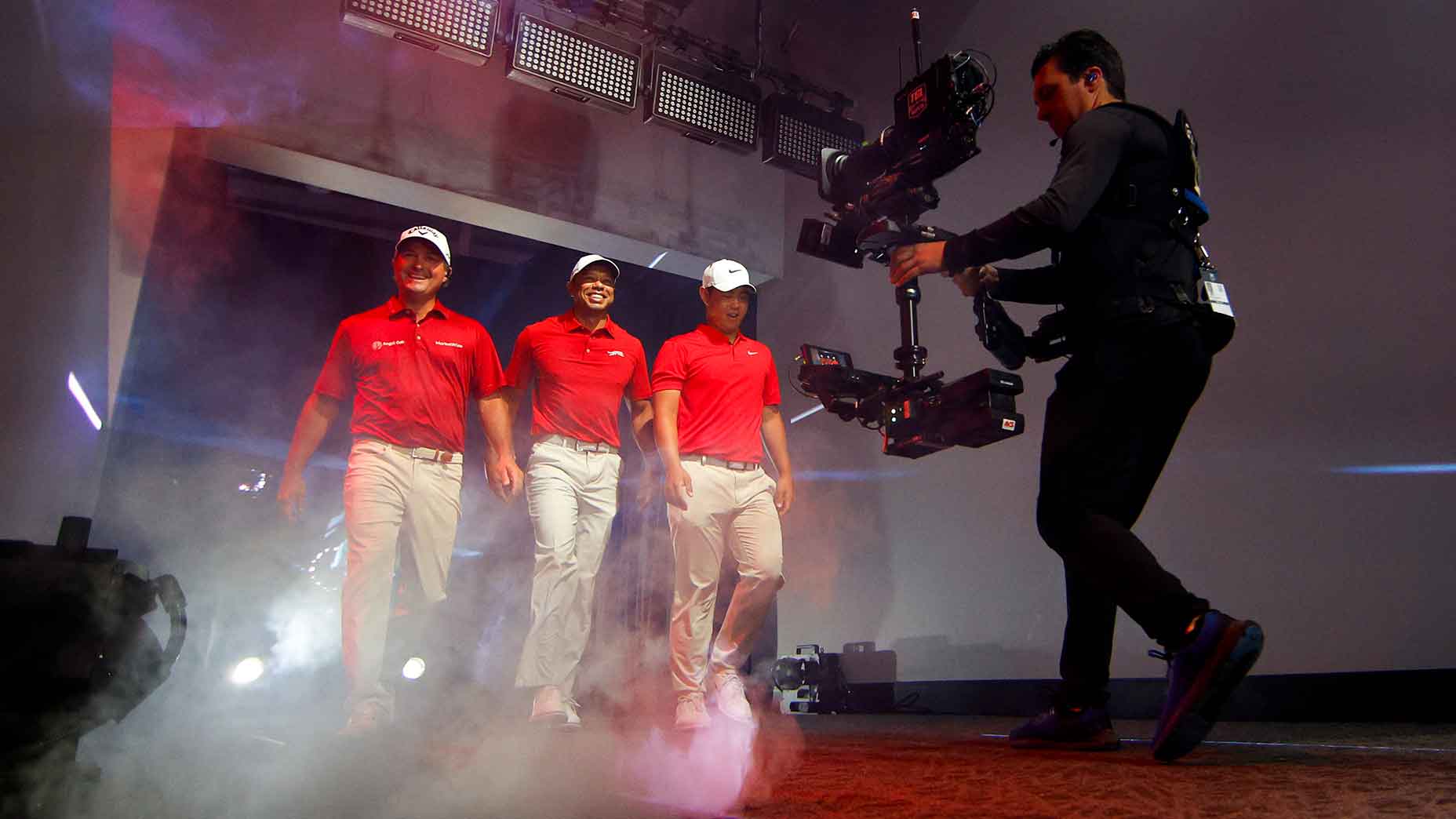 Tiger Woods, Tom Kim, Kevin Kisner TGL