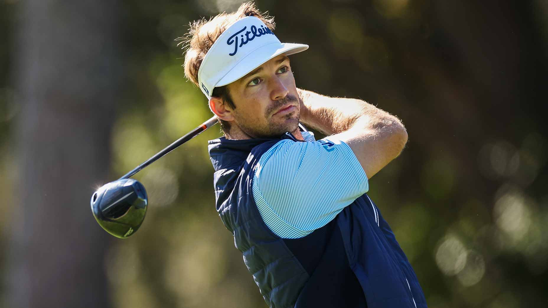 Trevor Cone plays a shot during Final Stage of PGA Tour Q-School on the Dye's Valley Course.
