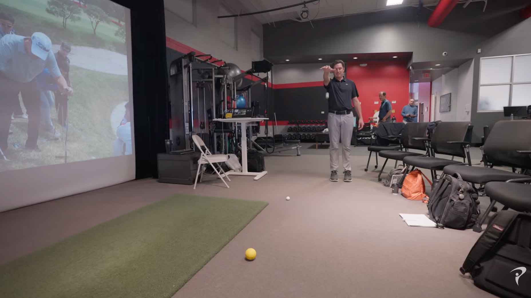 Joel Dahmen at TPI completing Perceived Depth Test