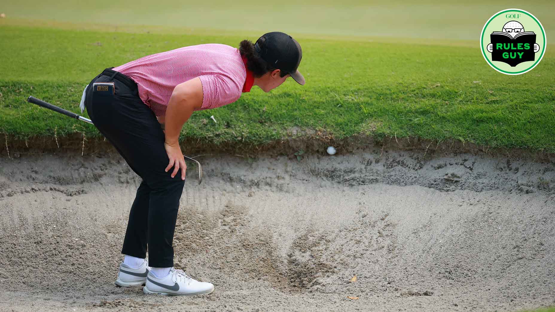 Davis Chatfield of United States watches his ball embedded in the bunker during the final round of the The Panama Championship 2025 at Club de Golf de Panama on February 02, 2025 in Panama, Ciudad de Panama. (Photo by Hector Vivas/Getty Images)